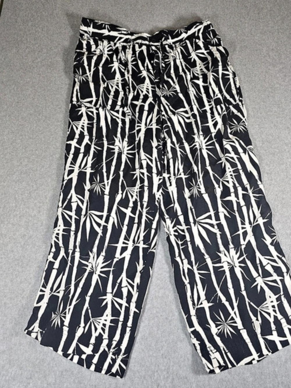 Mixit Black White Bamboo Print Pants Size 6